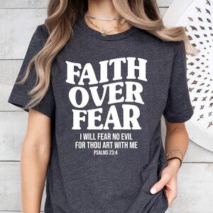Faith Over Fear Christian Jesus Shirt Unisex Handmade